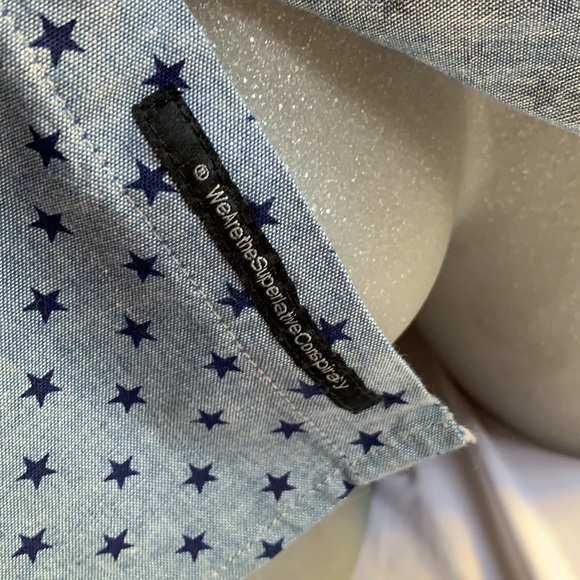 Blue WESC Starry Shirt XL - Picture 4 of 8